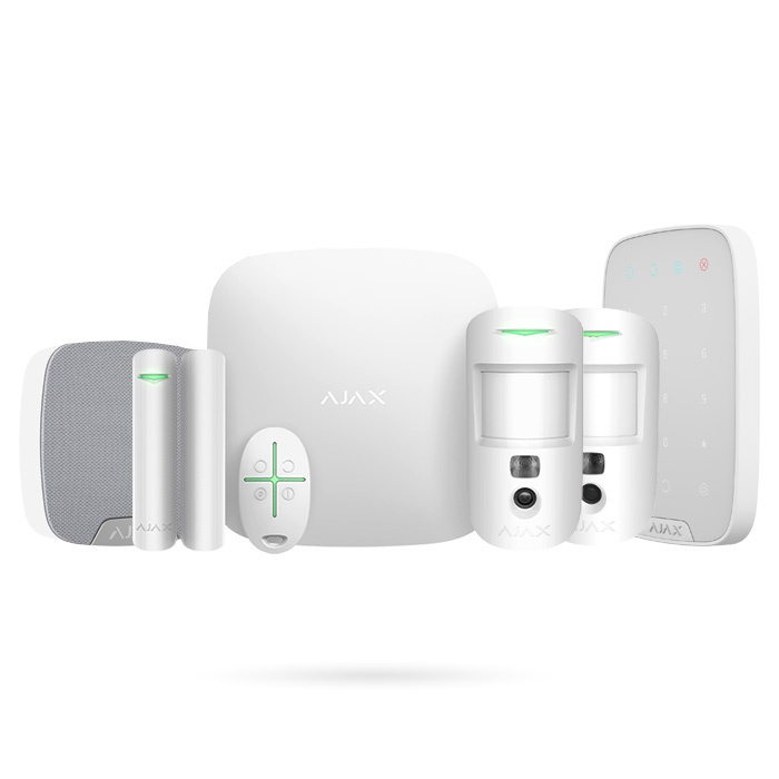 Kit Alarma HUB2 (4G) - local y negocio Kit Ajax- 2 MotionCam HDR + teclado + sirena + 1 Magnético + 1 Mando