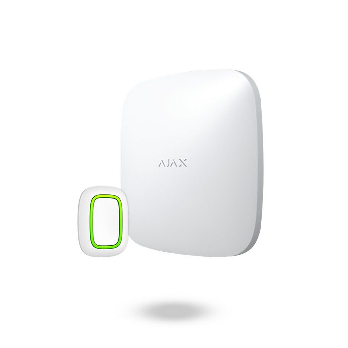 Kit de alarma HUB (4G) para personas mayores con botón de pánico Ajax sin cuotas