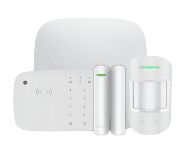 Kit de alarma Ajax inalámbrico DIGI 1 - HUB2 (4G) - Teclado con Sirena + 1 Magnetico + 1 Pir Movimiento